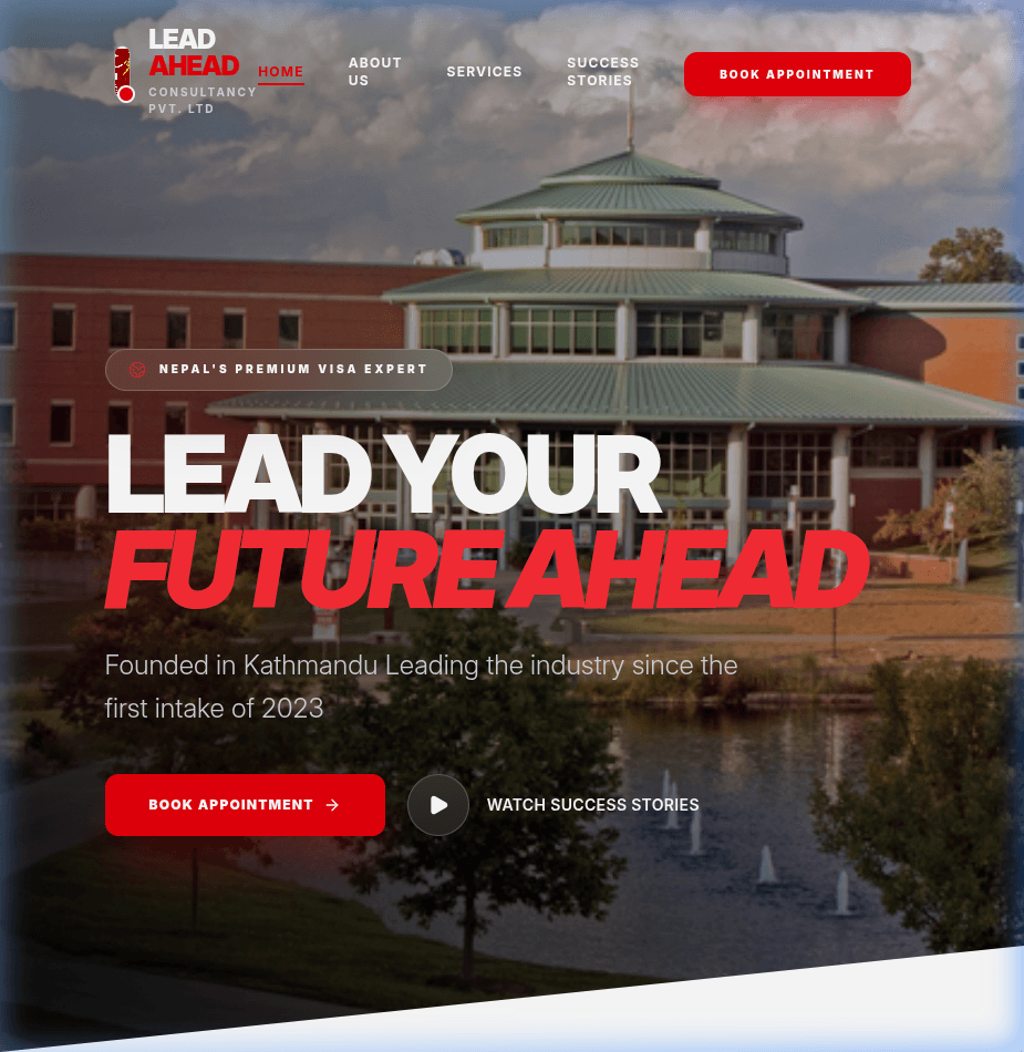 Lead Ahead Consultancy project screenshot